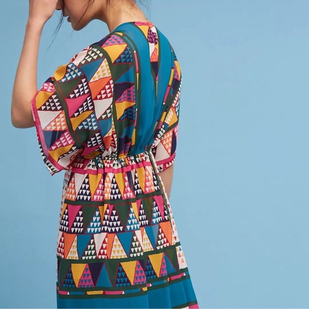 Multicolor Geometric Pattern Dress - Picture 2 of 8
